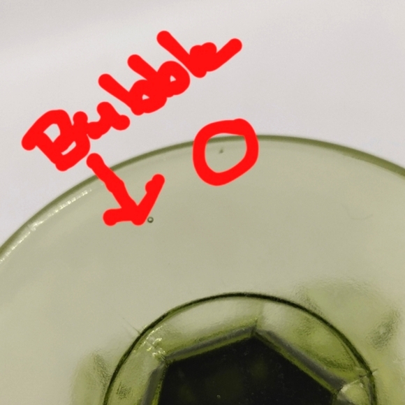 Vintage Fenton Colonial Green Thumbprint Ruffled Crimped Edged Compote - Picture 10 of 12